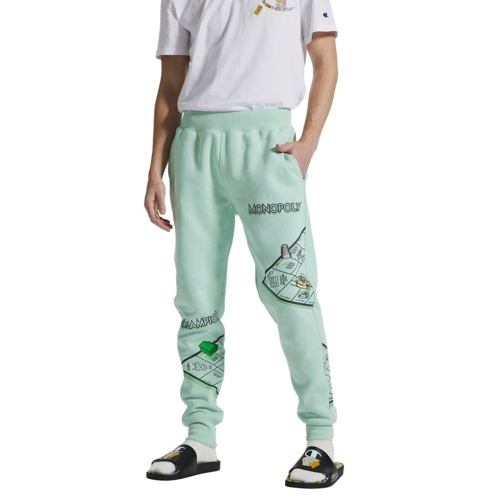 Champion x Hasbro Monopoly Board Men's Mint Green Reverse Weave Joggers S